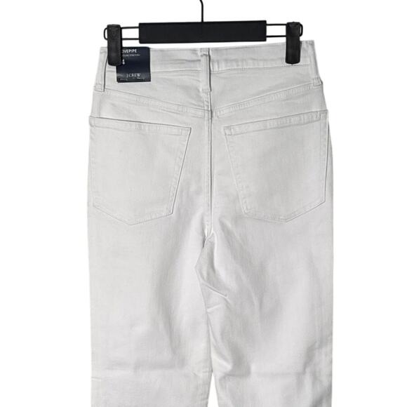 NWT J. Crew White Stovepipe Straight Jean in Signature Stretch Size 24 - Picture 10 of 12